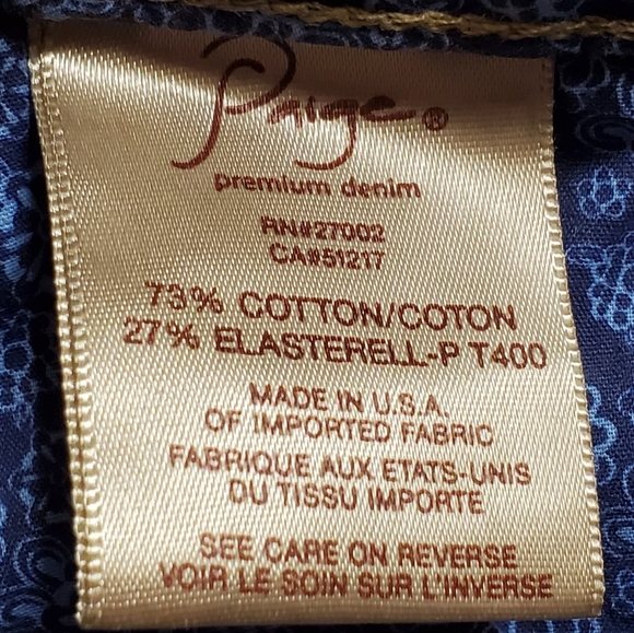 PAIGE Demin Jeans Dark Blue Size 30 - Picture 2 of 11